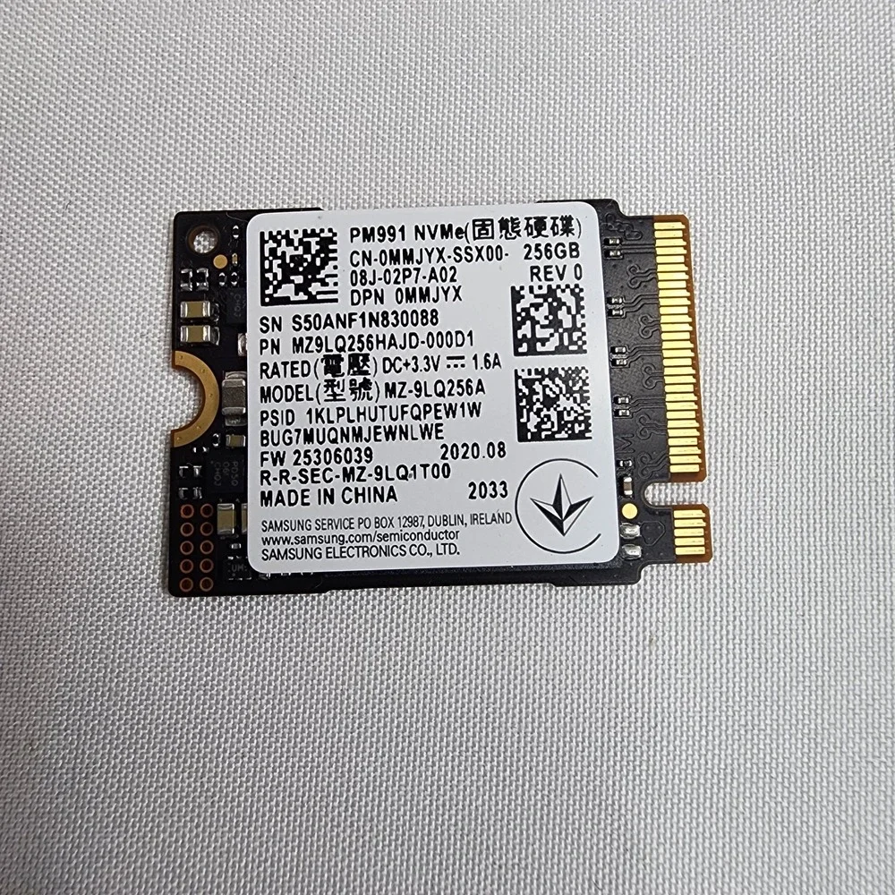 Samsung PM991 256GB M.2 2230 NVMe SSD OEM